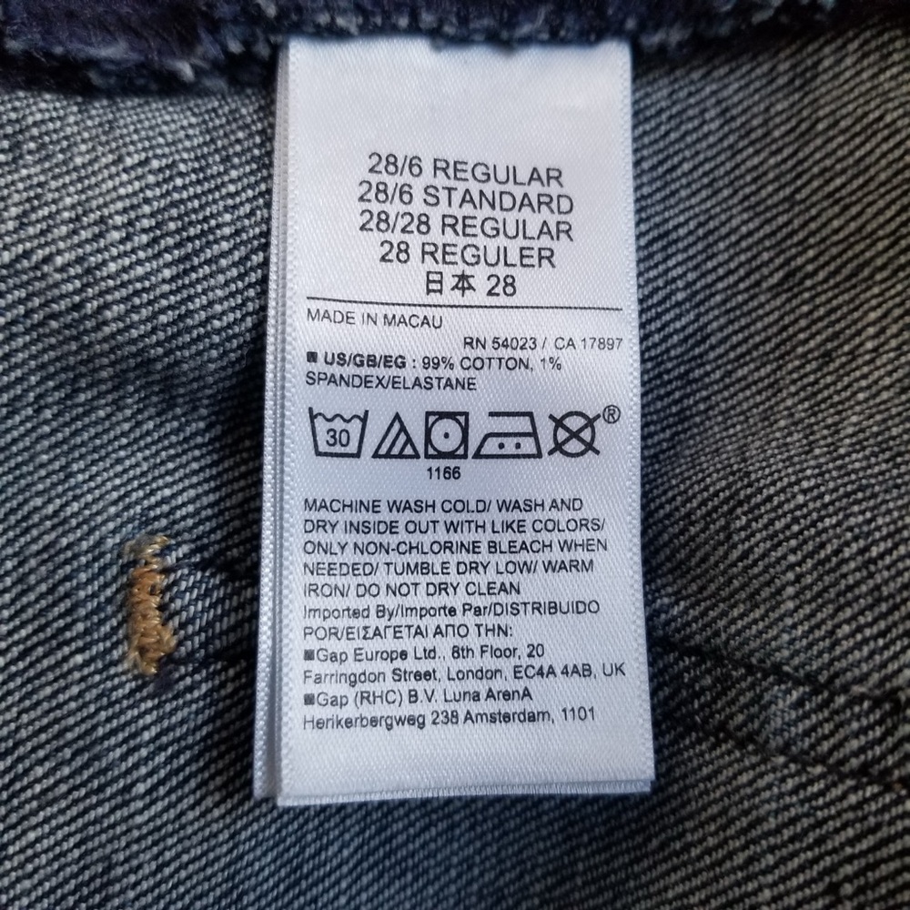 GAP‎ Girlfriend Mid Rise Dark Glendale Jeans Size 28 (6) NWOT - Picture 7 of 9